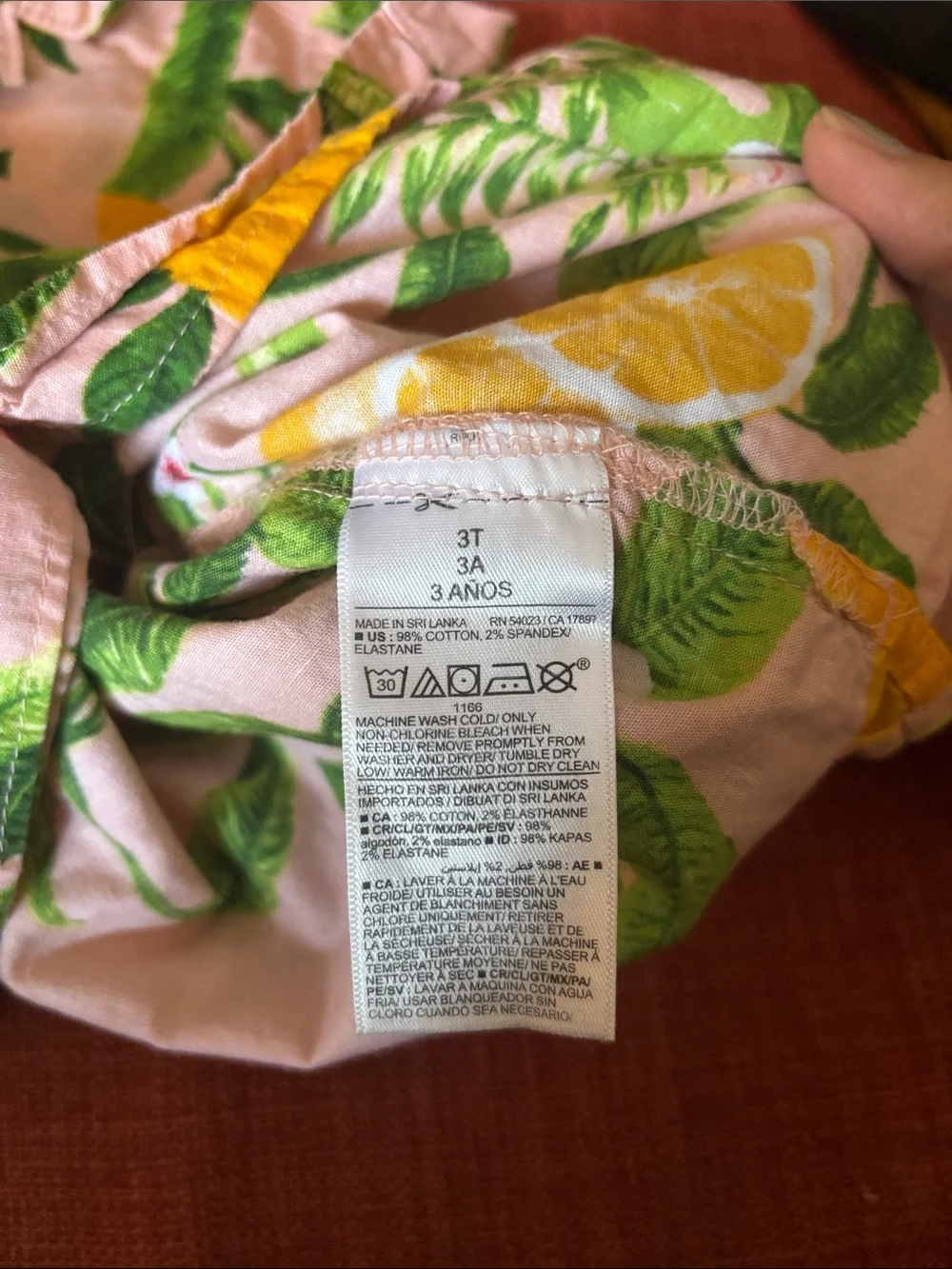 Old Navy Pink Lemon Print Button-Down Shirt